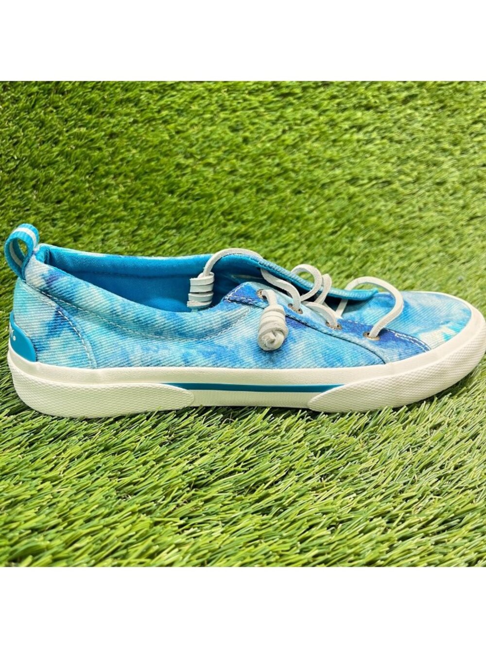 Sperry Pier Wave LTT Womens Size 7 Blue White Athletic Walking Shoes Sneakers